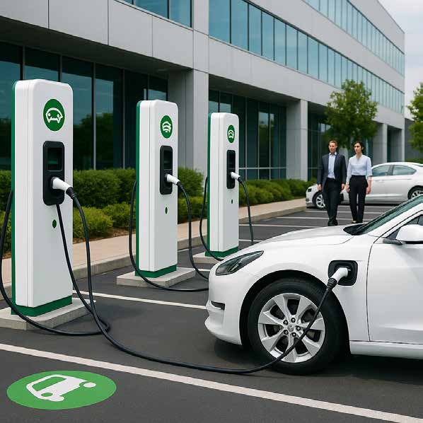 Puntos de carga para flotas y estacionamientos corporativos